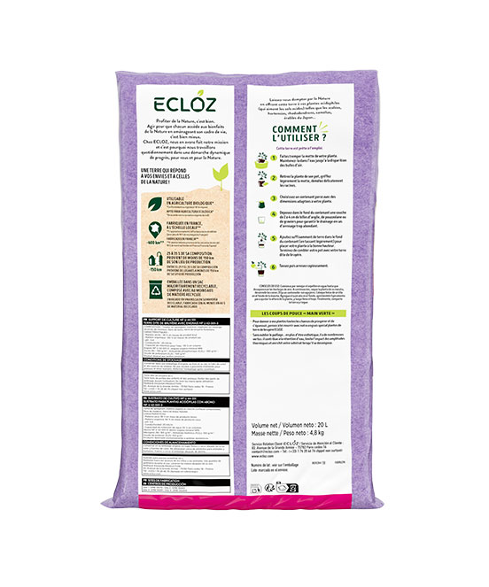 Terreau acidophiles pour plantes d'intérieures - Caractéristiques