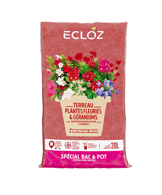 Terreau plantes fleuries & géraniums