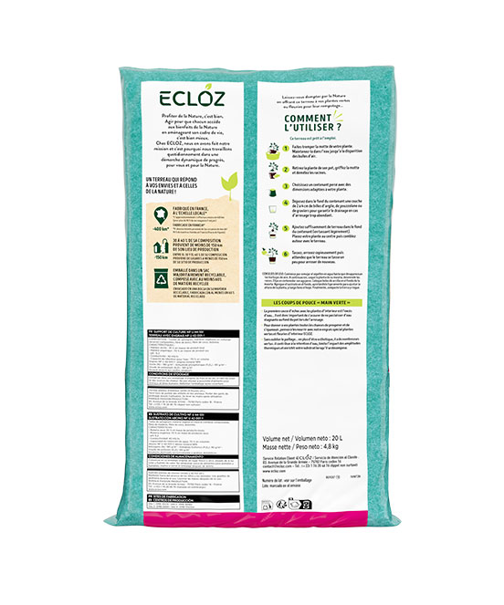 Terreau plantes interieures - bacs & pots - Caractéristiques